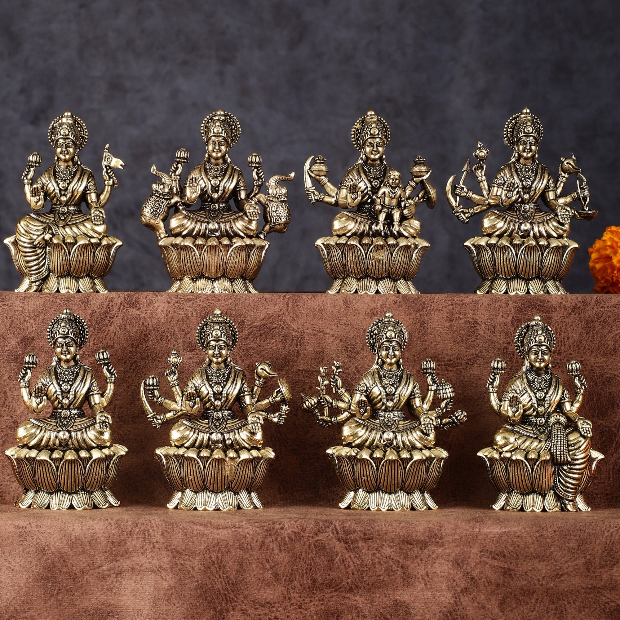 Buy Brass Ashtalakshmi Statues for Prosperity and Divinity BudhShiv