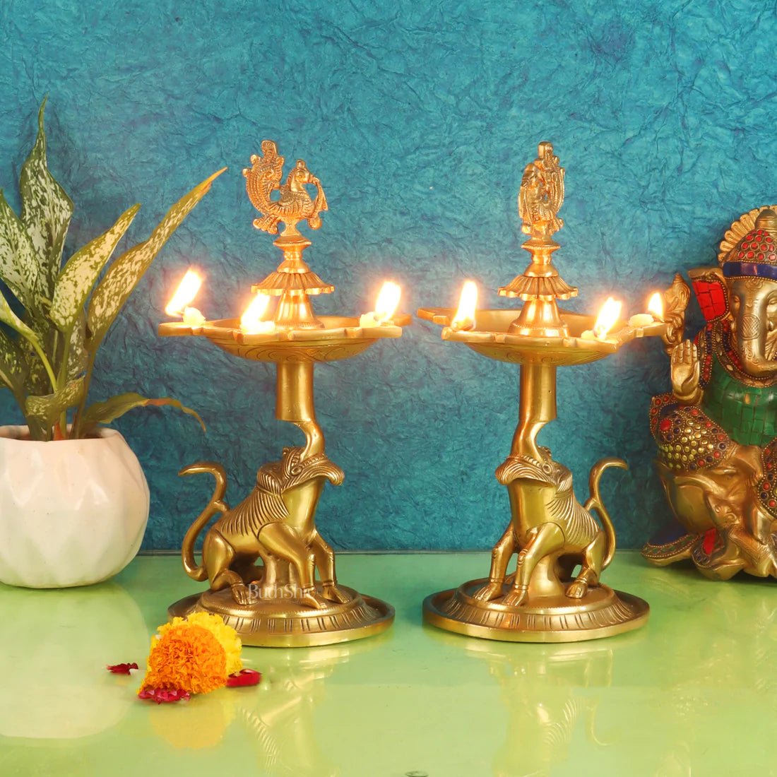 Brass Diyas & Lamps - Budhshiv.com