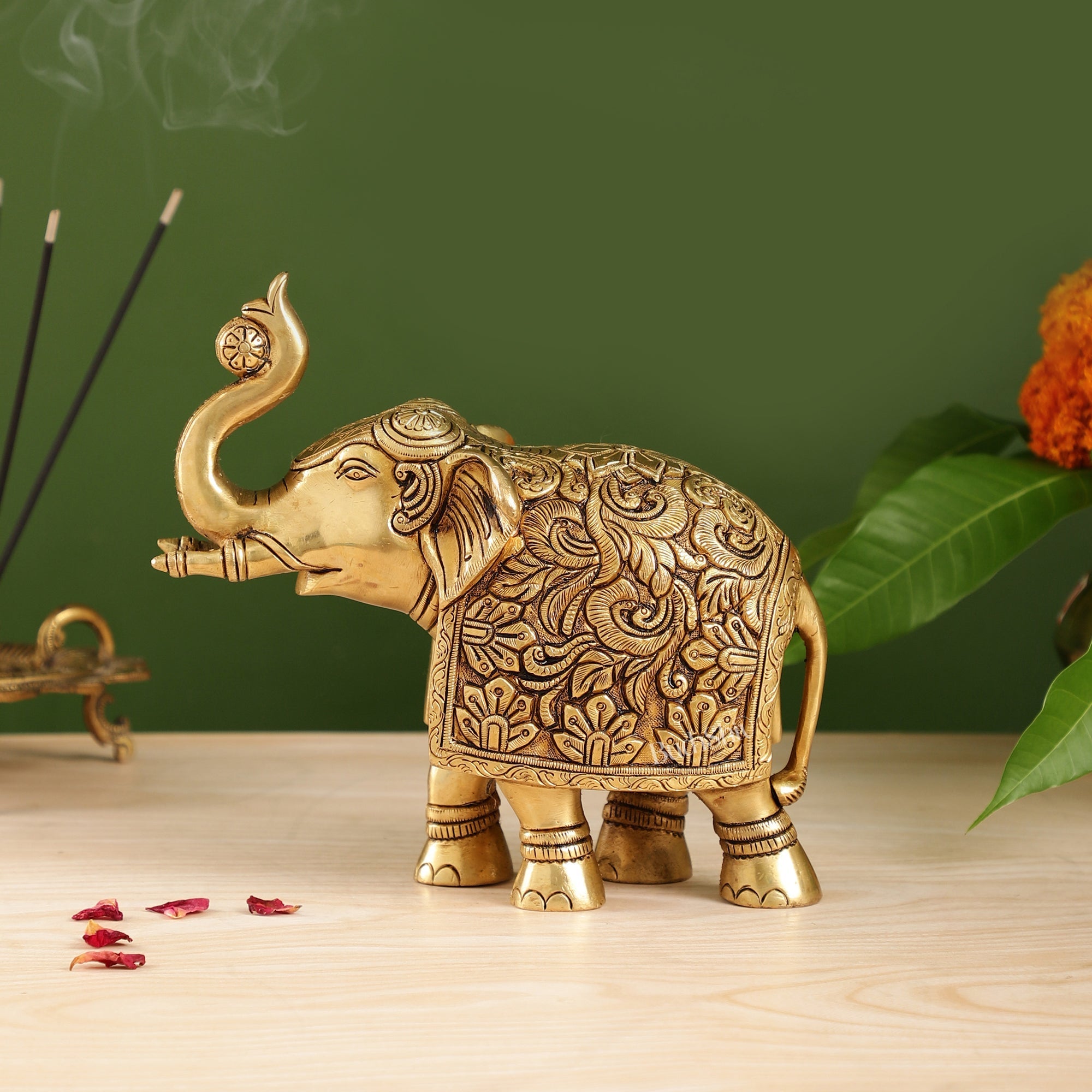 Buy Artistic Brass Elephant Statues BudhShiv.