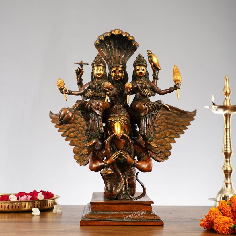 Chola-Inspired Brass Unique Garuda Vahana Idols and Statues - Budhshiv.com