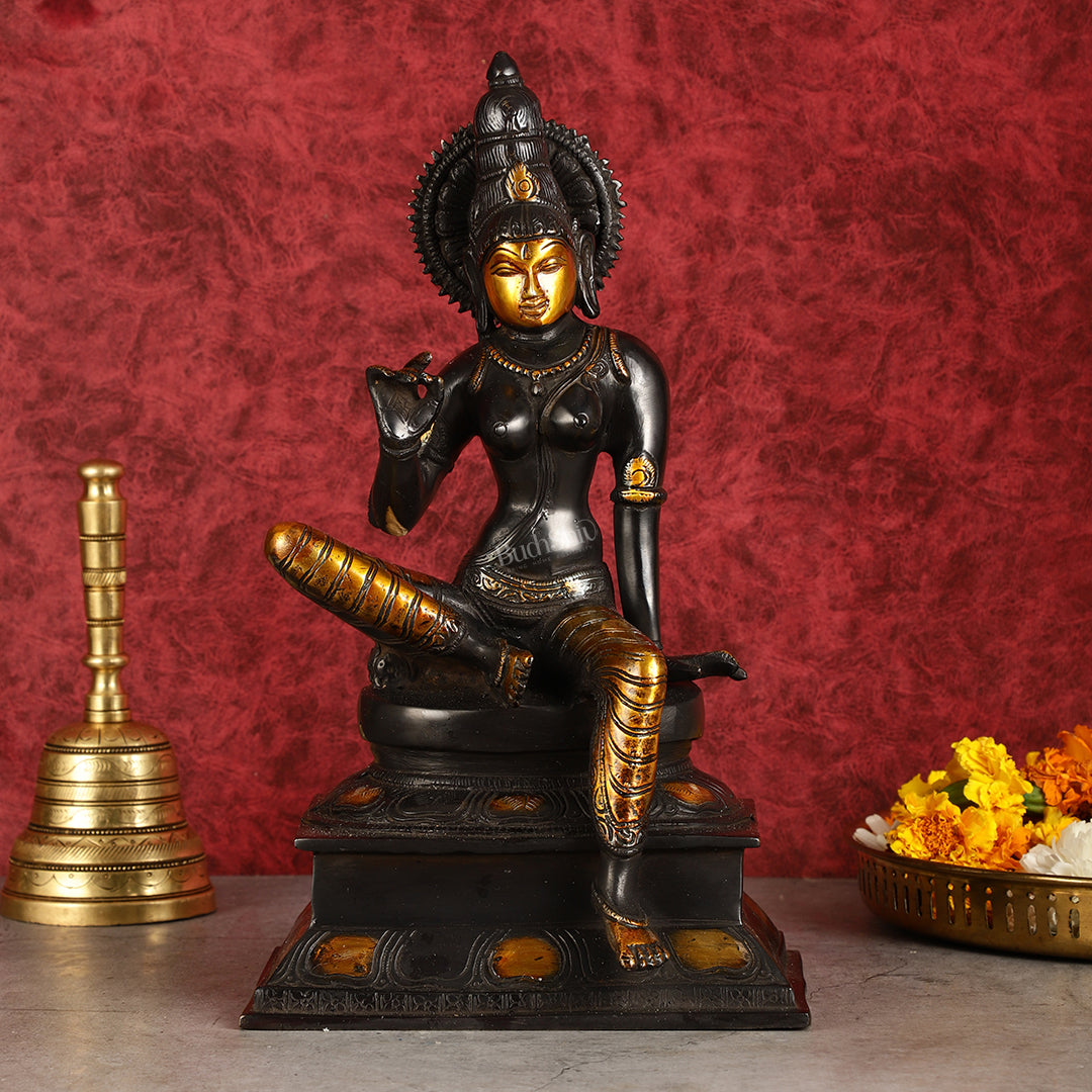 Pure Brass Antique Style Goddess Parvati Idols and Statues