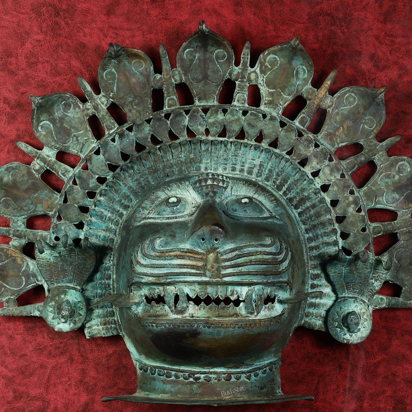 Vintage Bhuta Mask Wall Hanging - Bronze Lost Wax - 21"