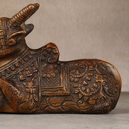 Brass Nandi Idol - 6 inch