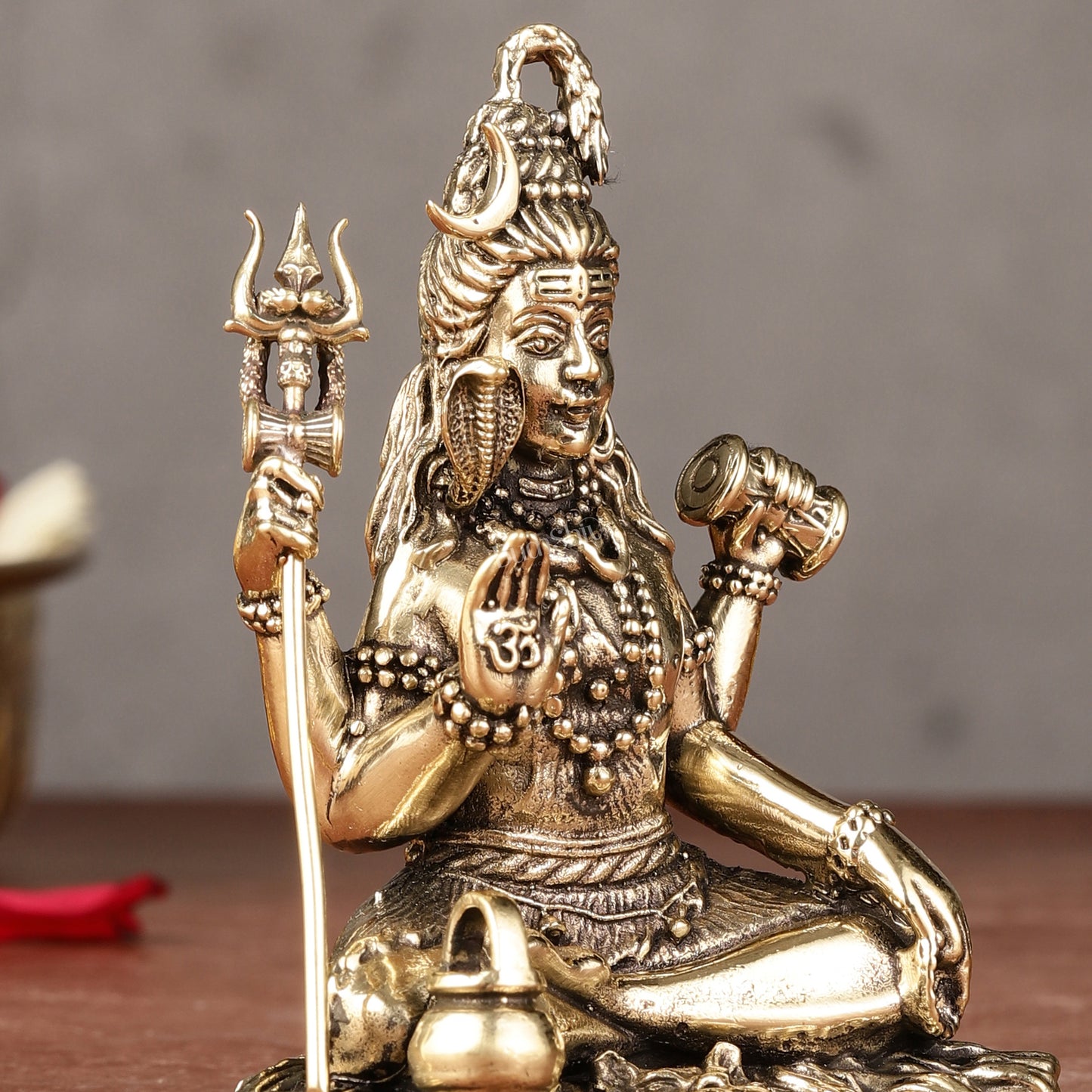 Brass Superfine Intricately Crafted Lord Shiva Idol - 3.5"