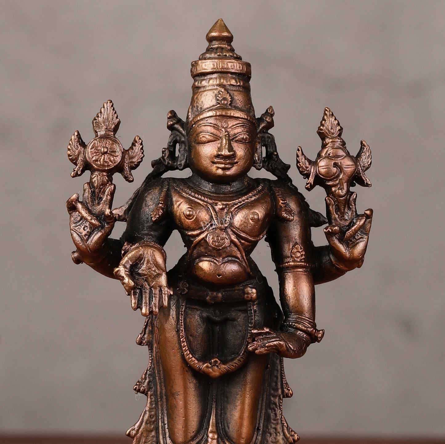 Pure Copper Lord Tirupati Balaji Idol lord 5 inch