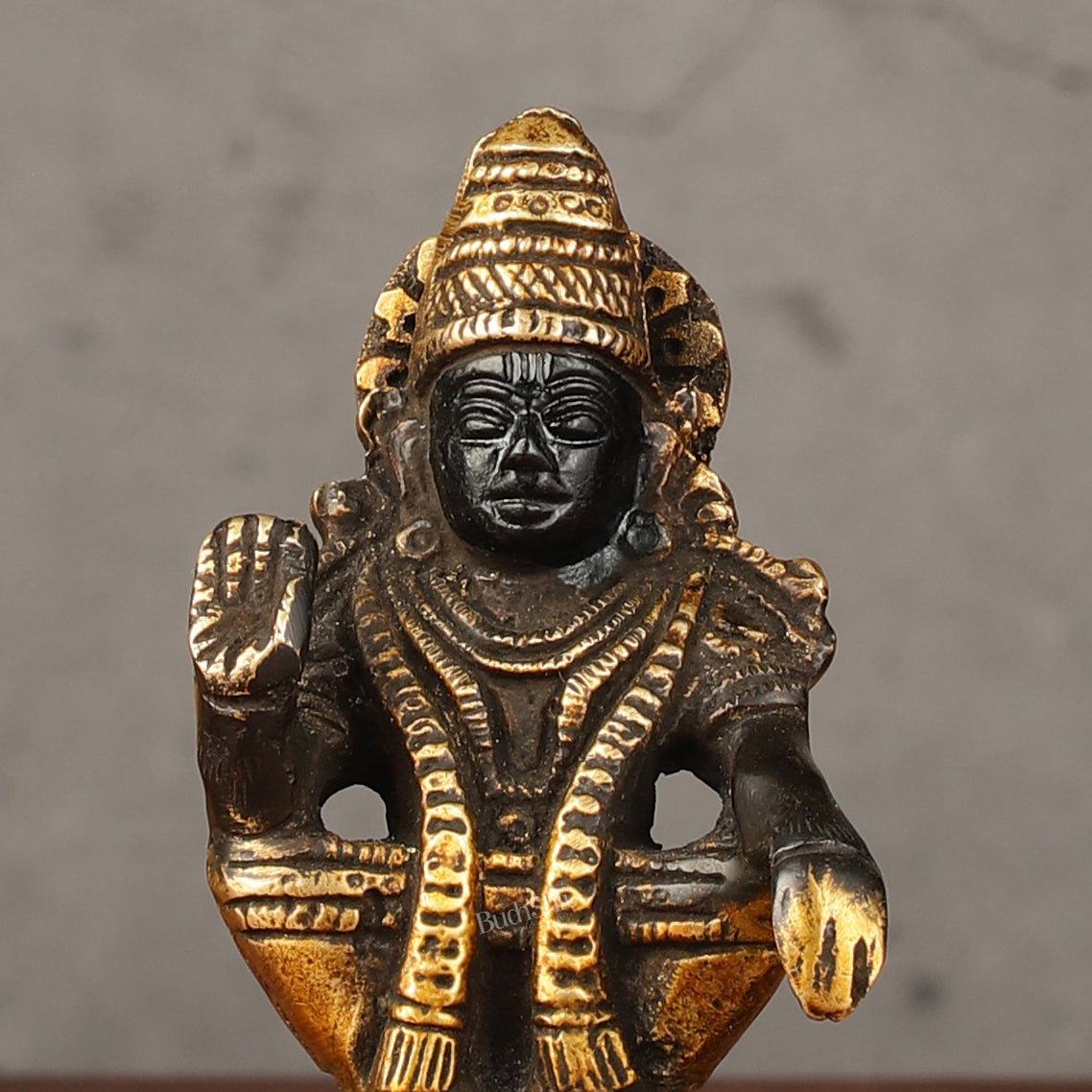 Pure brass small Ayyappa swamy idol black 4 inch