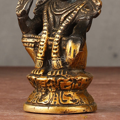 Pure brass small Ayyappa swamy idol black 4 inch
