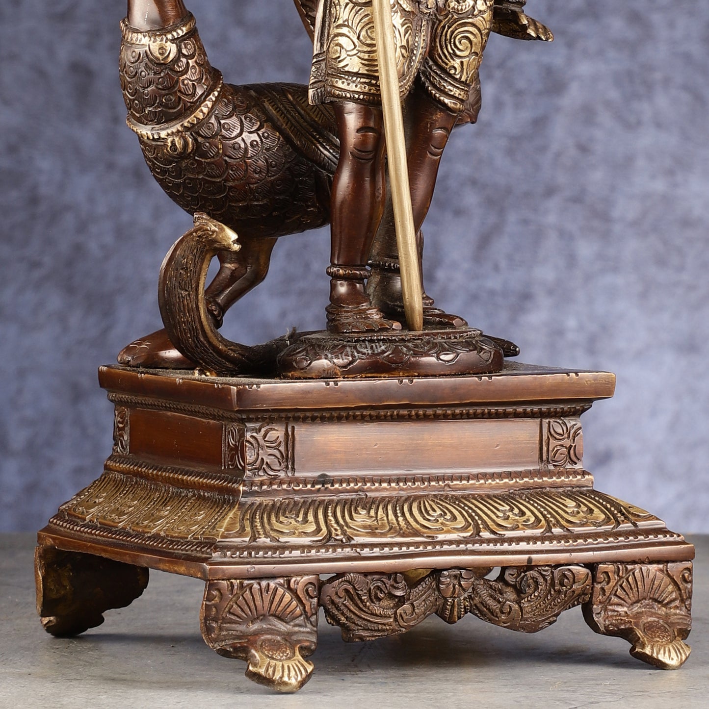 Handcrafted Lord Murgan Brass Idol - 12" Chola Finish