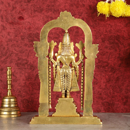 Brass Tirupati Balaji Statue 14" antique tone