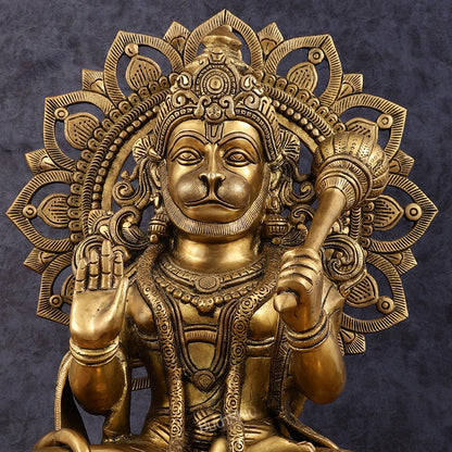 Pure Brass antique finish Lord Hanuman Statue - 18 inch