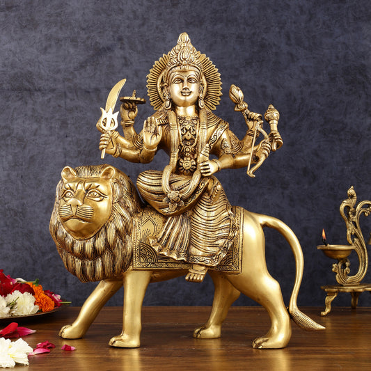 Brass large Durga ma Statue 17"