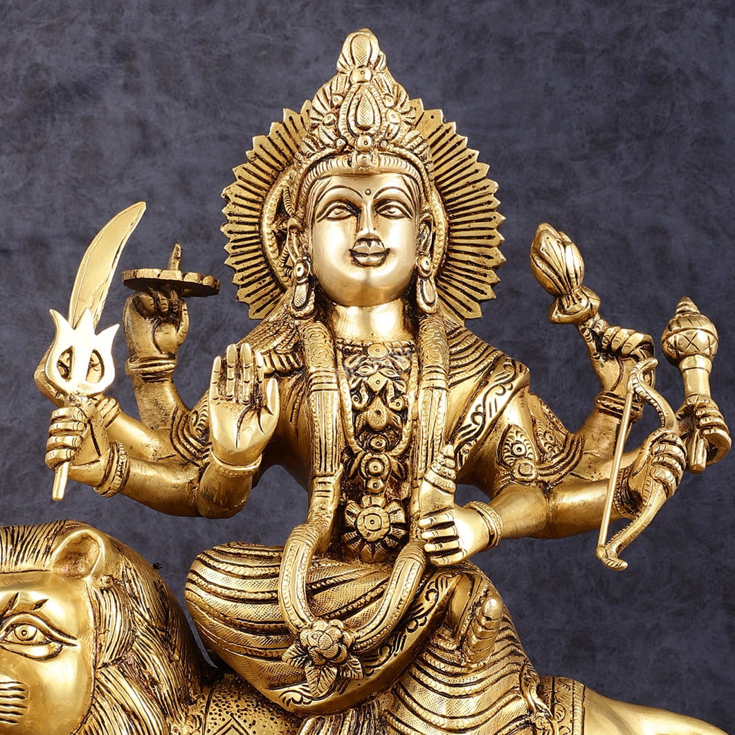 Brass large Durga ma idol 17"