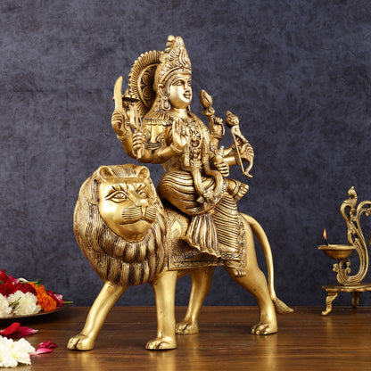 Brass large Durga ma idol 17"