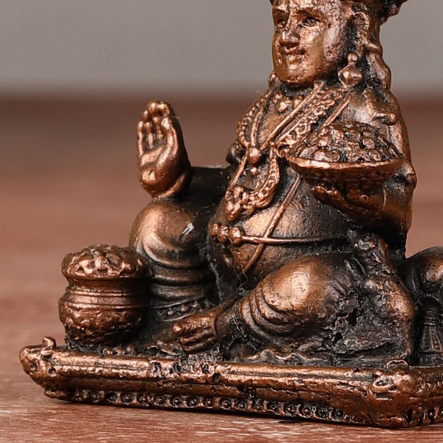 Pure Copper Kubera Idol -2"