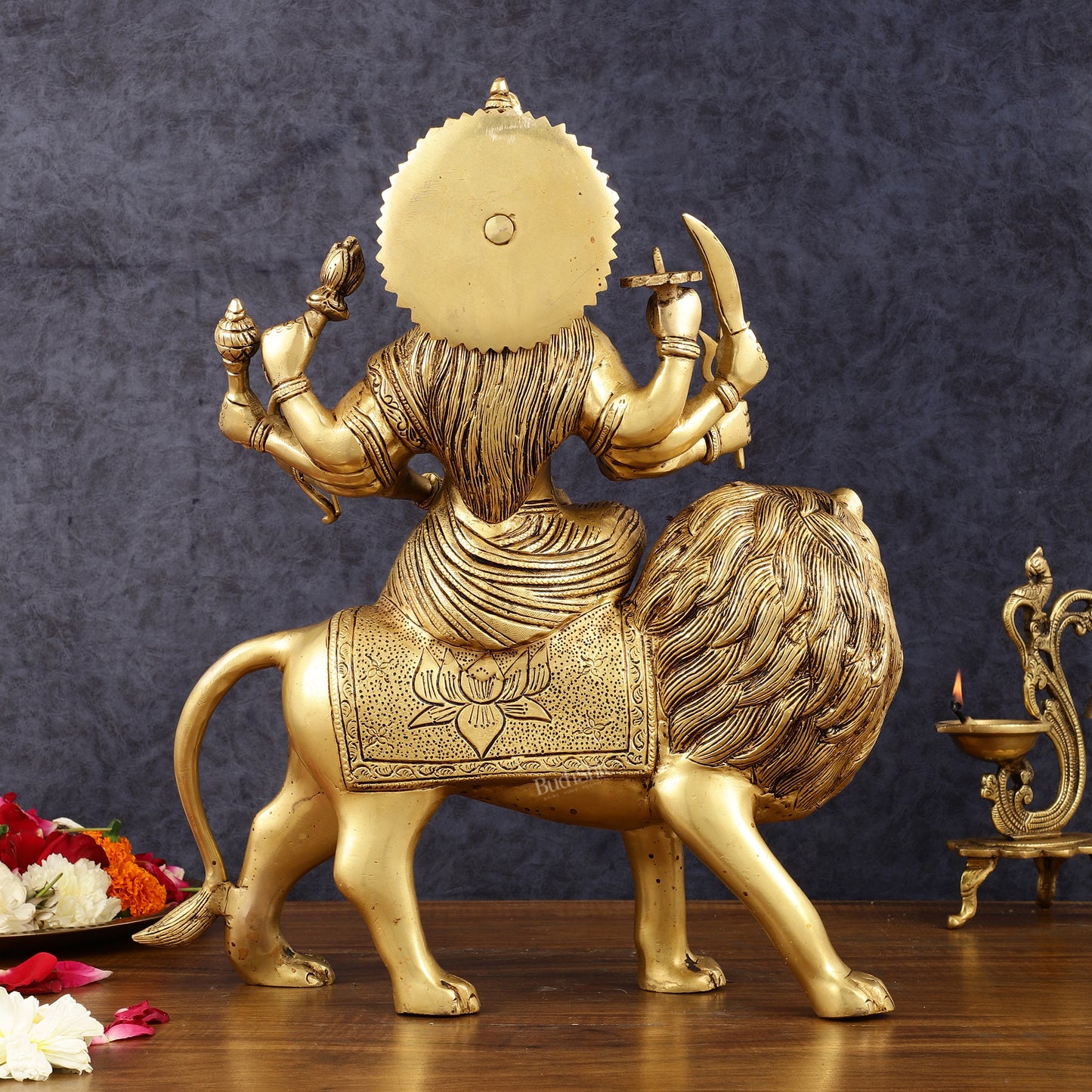 Brass large Durga ma idol 17"