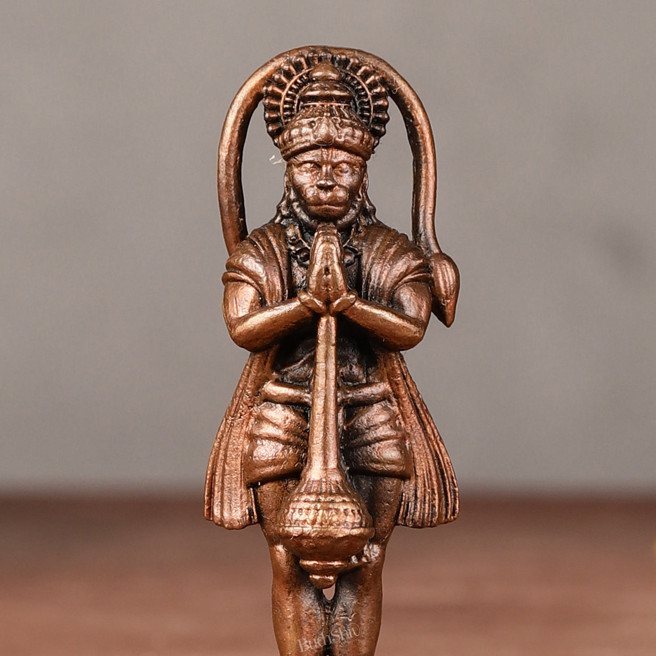 Pure Copper Standing Hanuman Idol - 2.5-inch