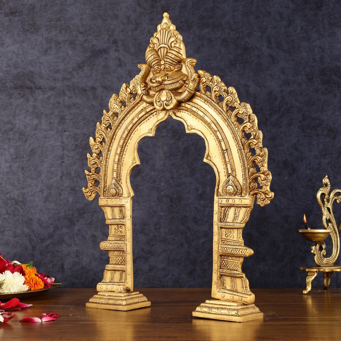 Exquisite Brass Standing Prabhavali Arch Frame 17 inch