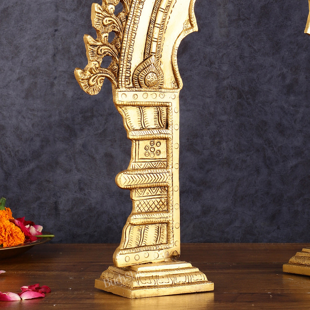 Exquisite Brass Standing Prabhavali Arch Frame 17 inch