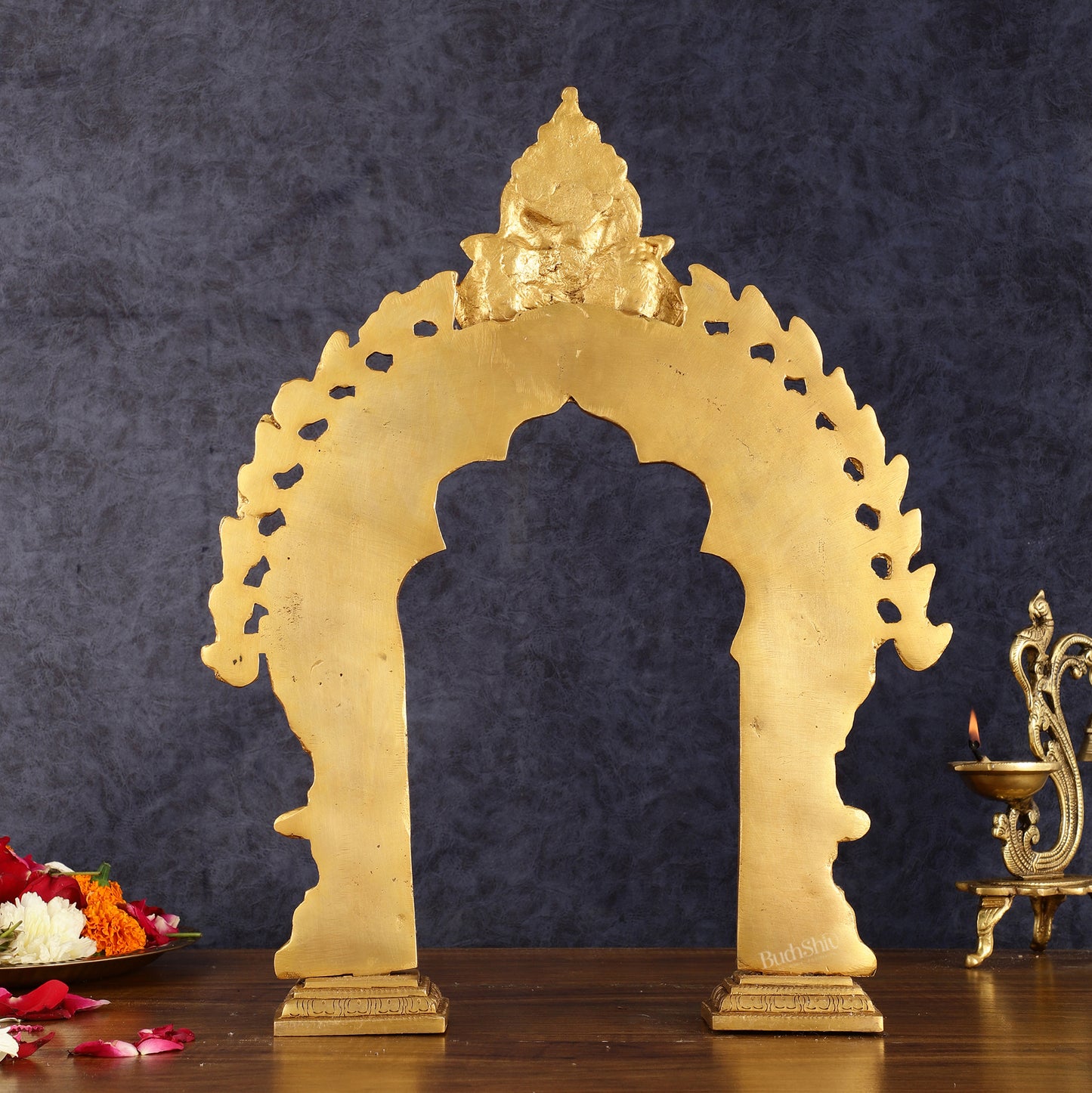 Exquisite Brass Standing Prabhavali Arch Frame 17 inch