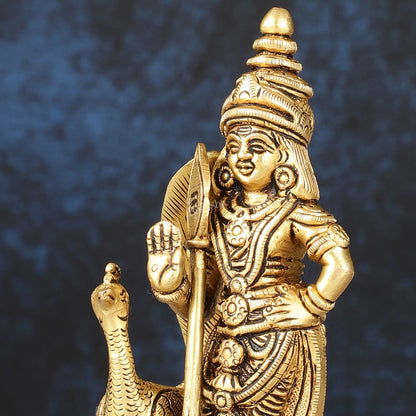 Superfine Pure Brass Balamurugan Idol - 6 inch