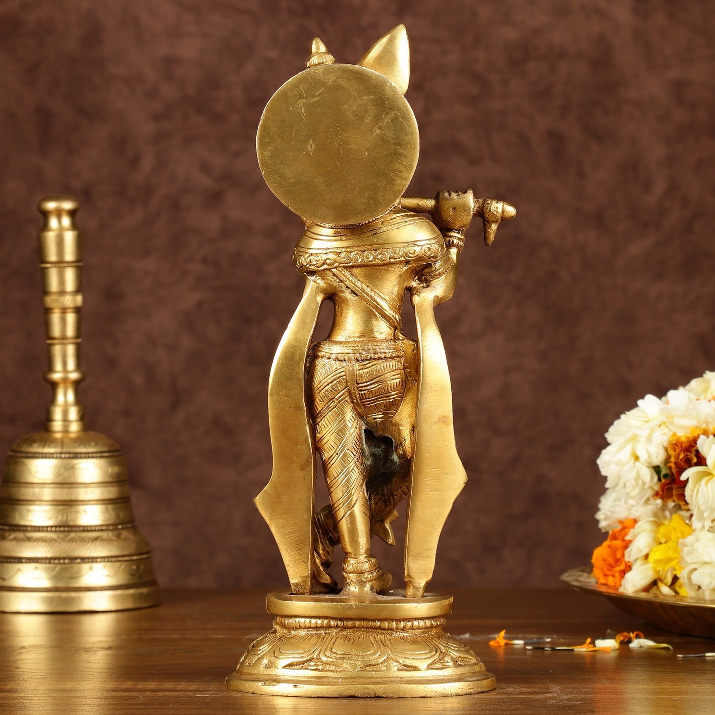 Murlidhari Krishna Idol 9.5" antique finish