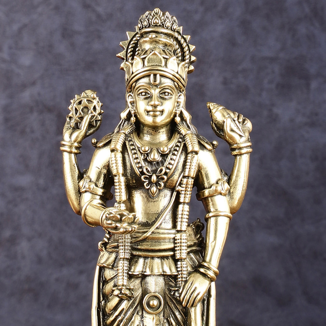 Brass Vishnu idol 7 inch