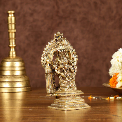 Brass Mahishasur Mardini durga Small Idol | Height: 5.5 inch
