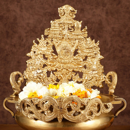 Pure Brass Urli Bowl Antique Style | 12 inch