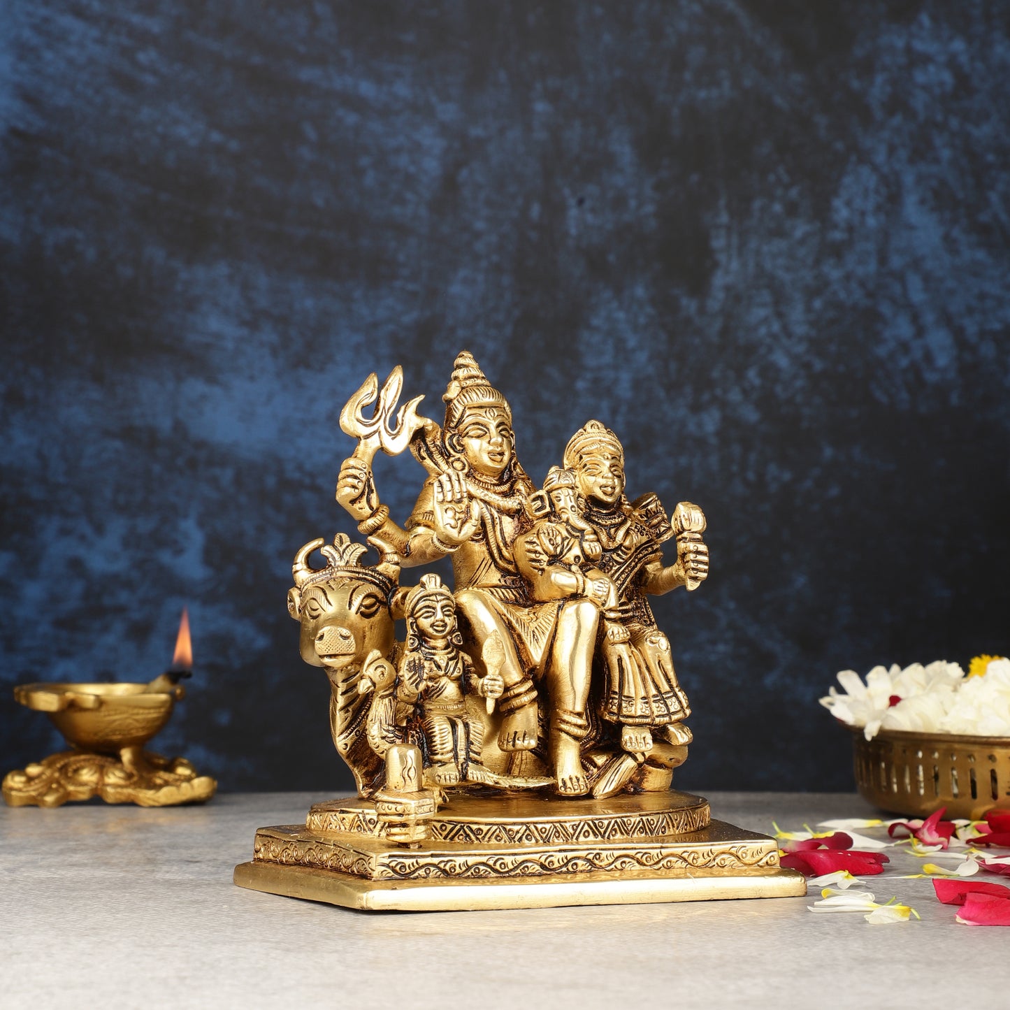 Shiva Parivar Statue - | 6" Height