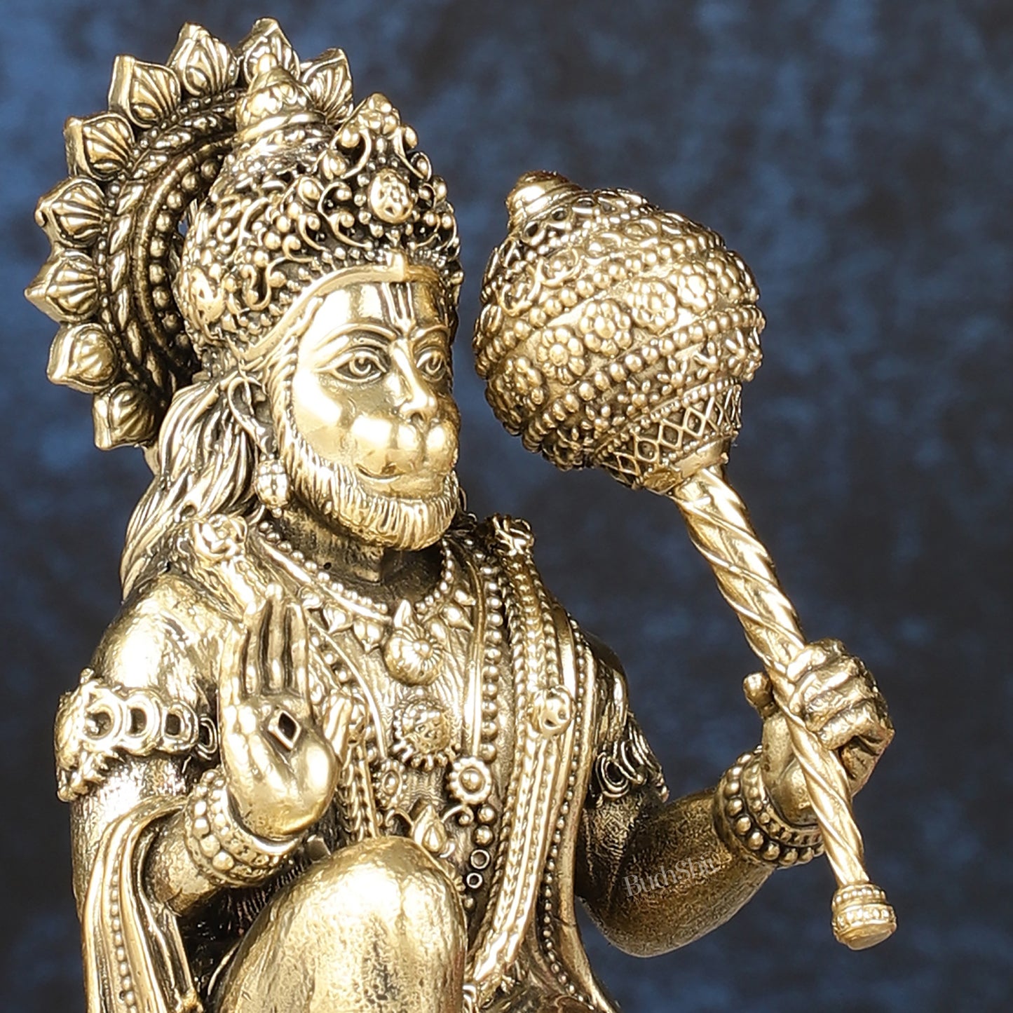 Pure Brass Intricately Crafted Hanuman 6.7 inch
