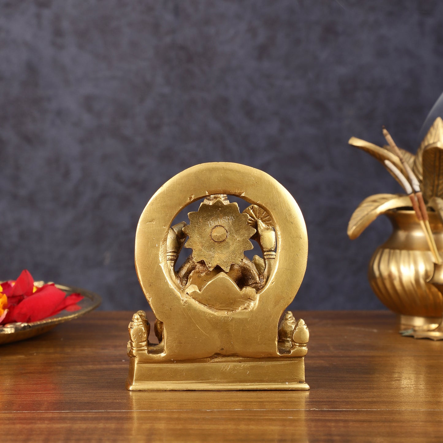 Brass Surya Dev Ravi Sun Idol for Pooja & Vastu - 4 Inch Height