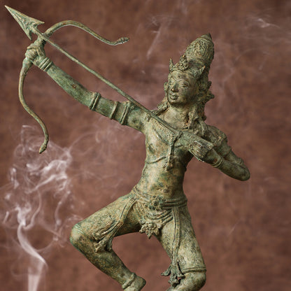 Vintage Indonesian Bronze Rama Sculpture | Height: 18 inch