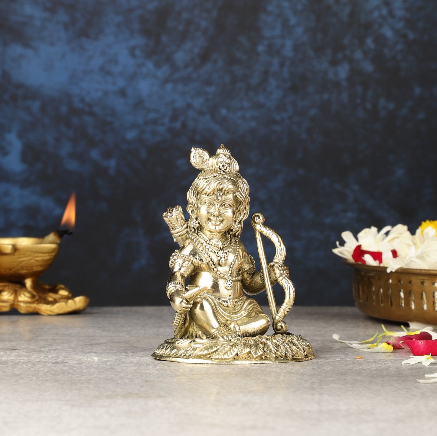 Superfine Brass Intricate Ram Lalla Idol | Height 4 inch