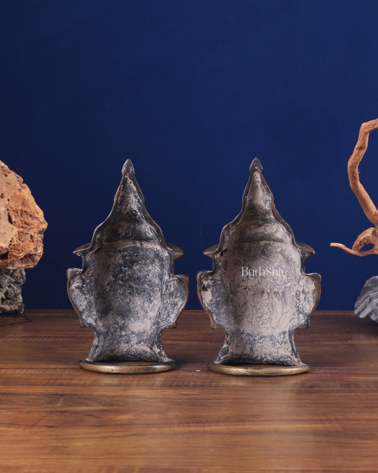 Vintage Pure Brass Shiv Gauri Mukhalingam Set 7"