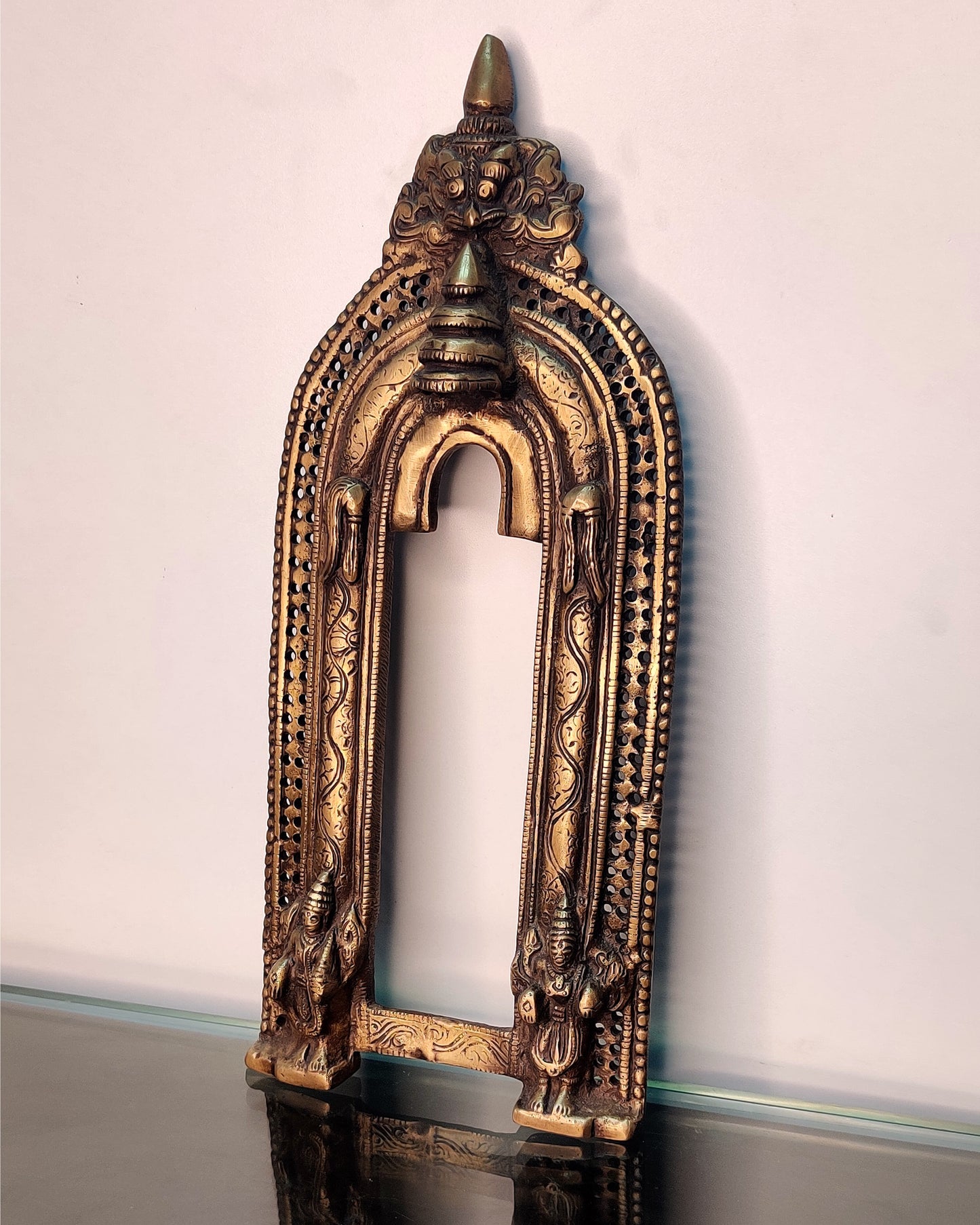 Brass Antique Handcrafted Prabhavali 12.5" x 5.5"