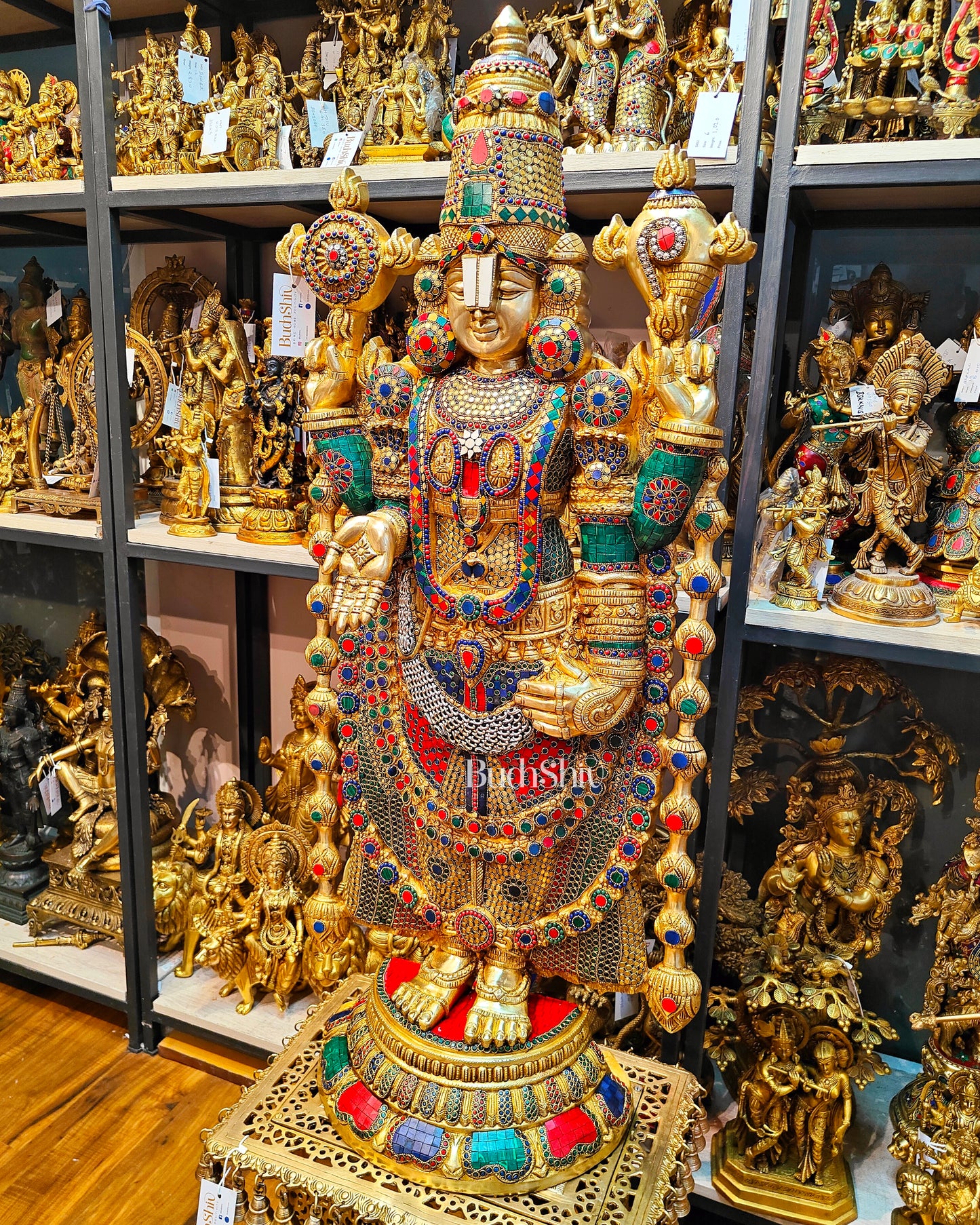 Brass Tirupati Balaji statue 48 inch multicolour