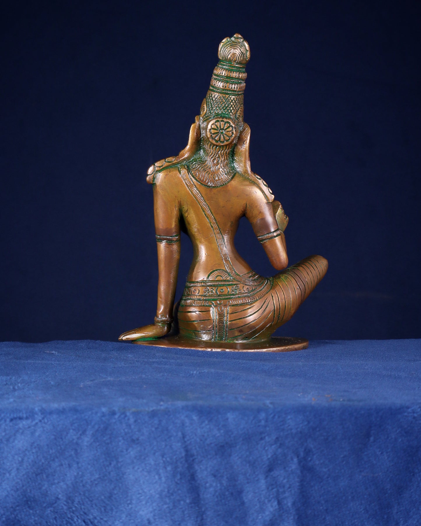 Pure Brass Bhoga Shakti Goddess Uma Parvati Sculpture – Chola Style (Without Base) 9.3"