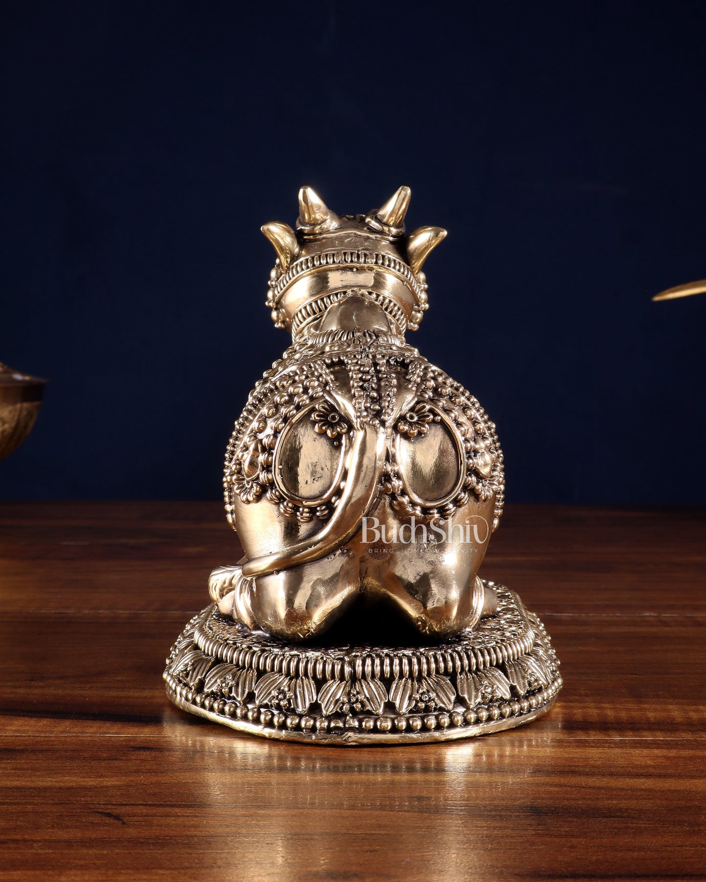 Pure Brass Intricate Large Nandi with Superfine Carvings 8'