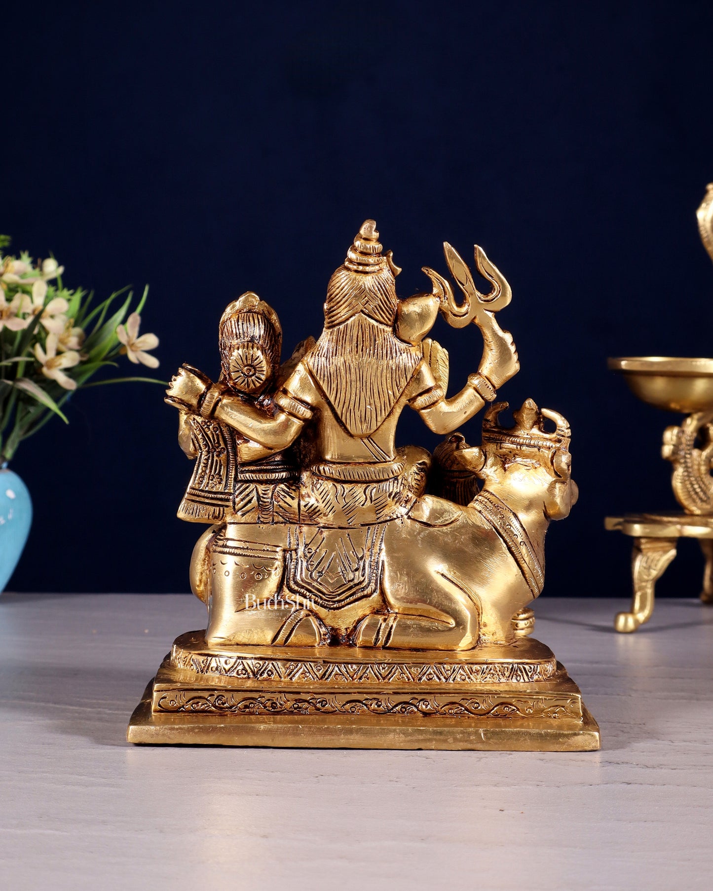 Brass Shiva Parivar Statue - | 6" Height