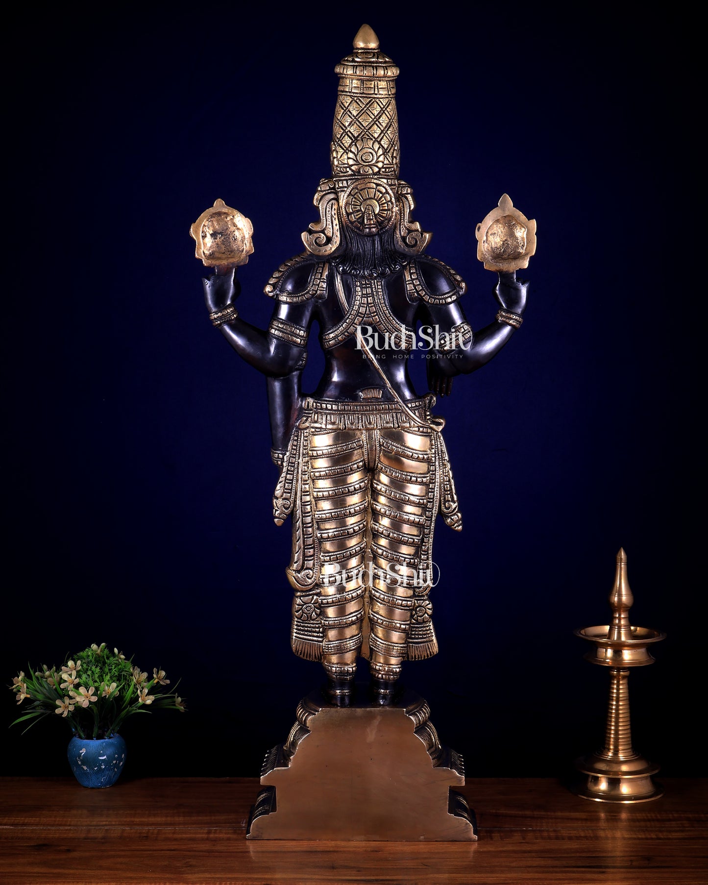 Pure Brass Tirupati Balaji statue | Lord Venkateshwara's Divine Form | 33 inch