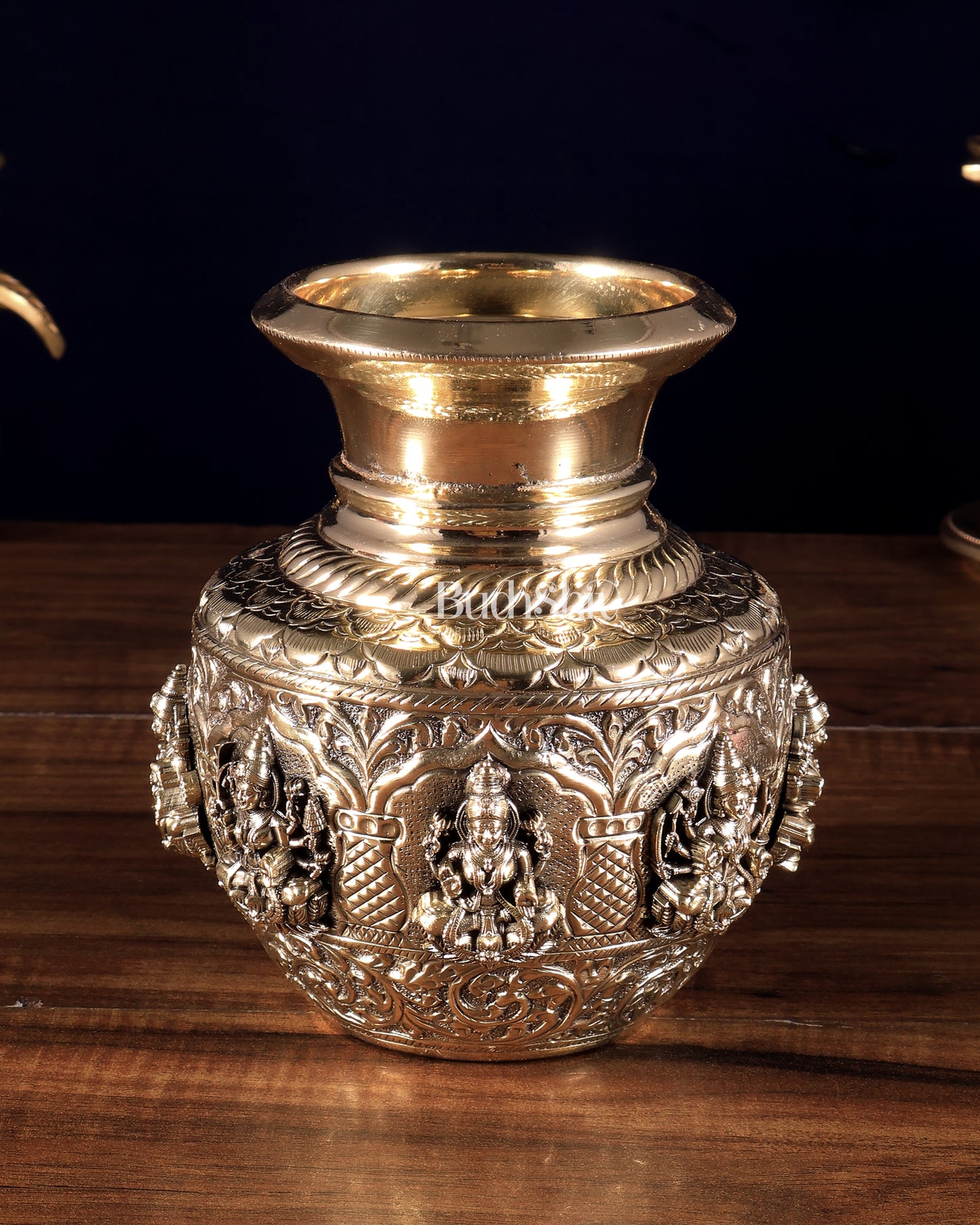 Brass Ashtalakshmi Kalash | 3D