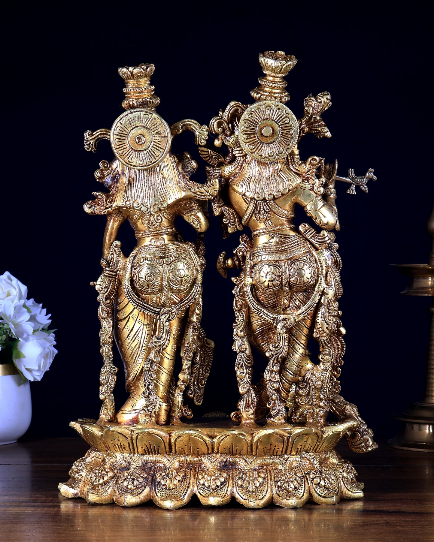 Brass Superfine Radha Krishna 14 inch together