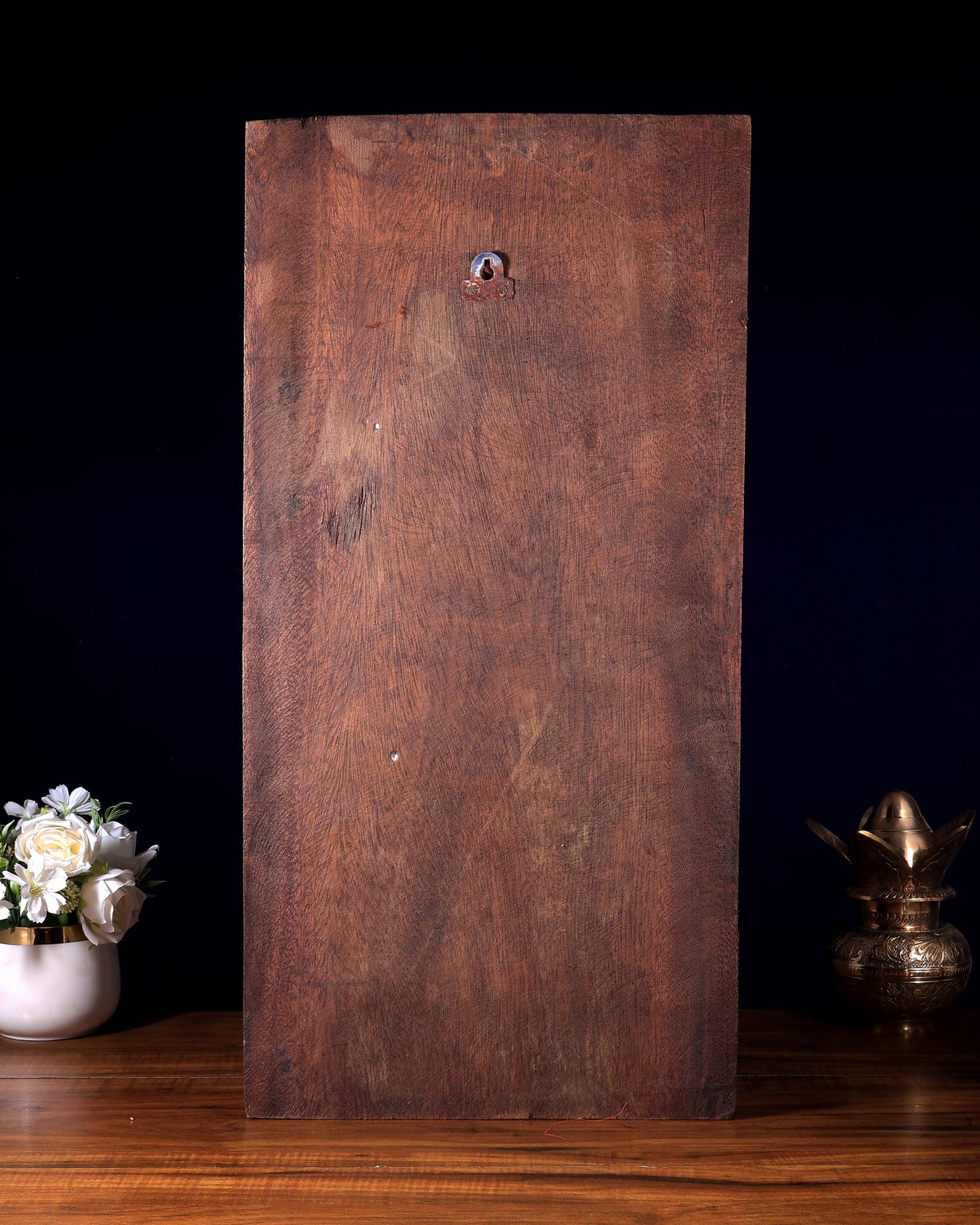 Wooden Ardhanarishwara Half Shiva Half Parvati Handcrafted Wall Hanging 24 inch