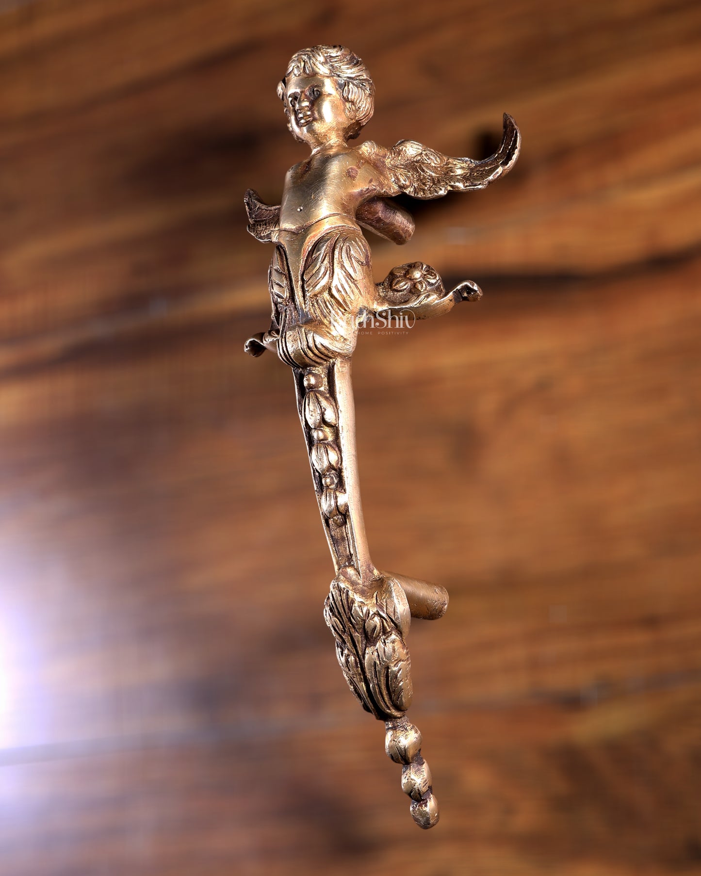 Brass Angel Design Door Handle – Traditional English Home Décor