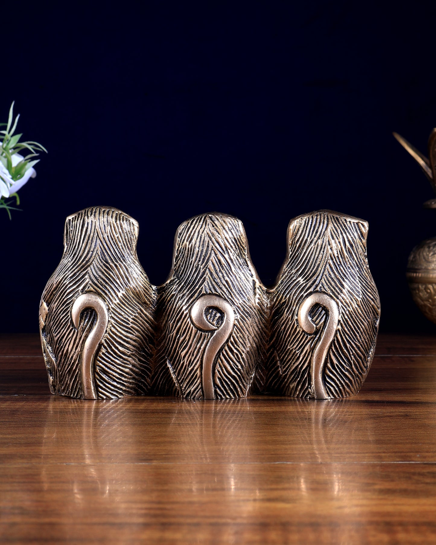 Pure Brass Three Monkeys – See No Evil, Hear No Evil, Say No Evil Showpiece