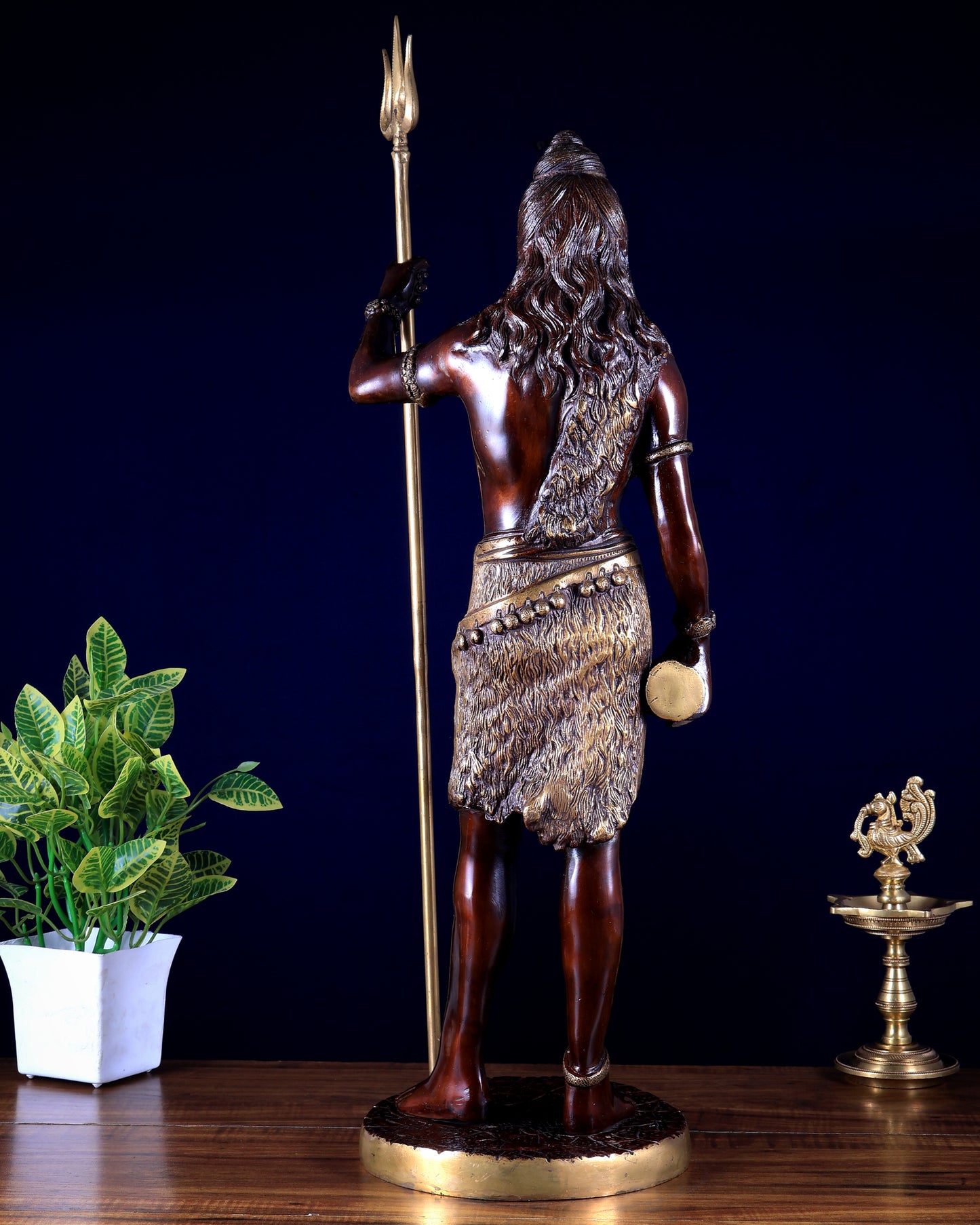 Brass Standing Shiva Statue – dual tone 26"