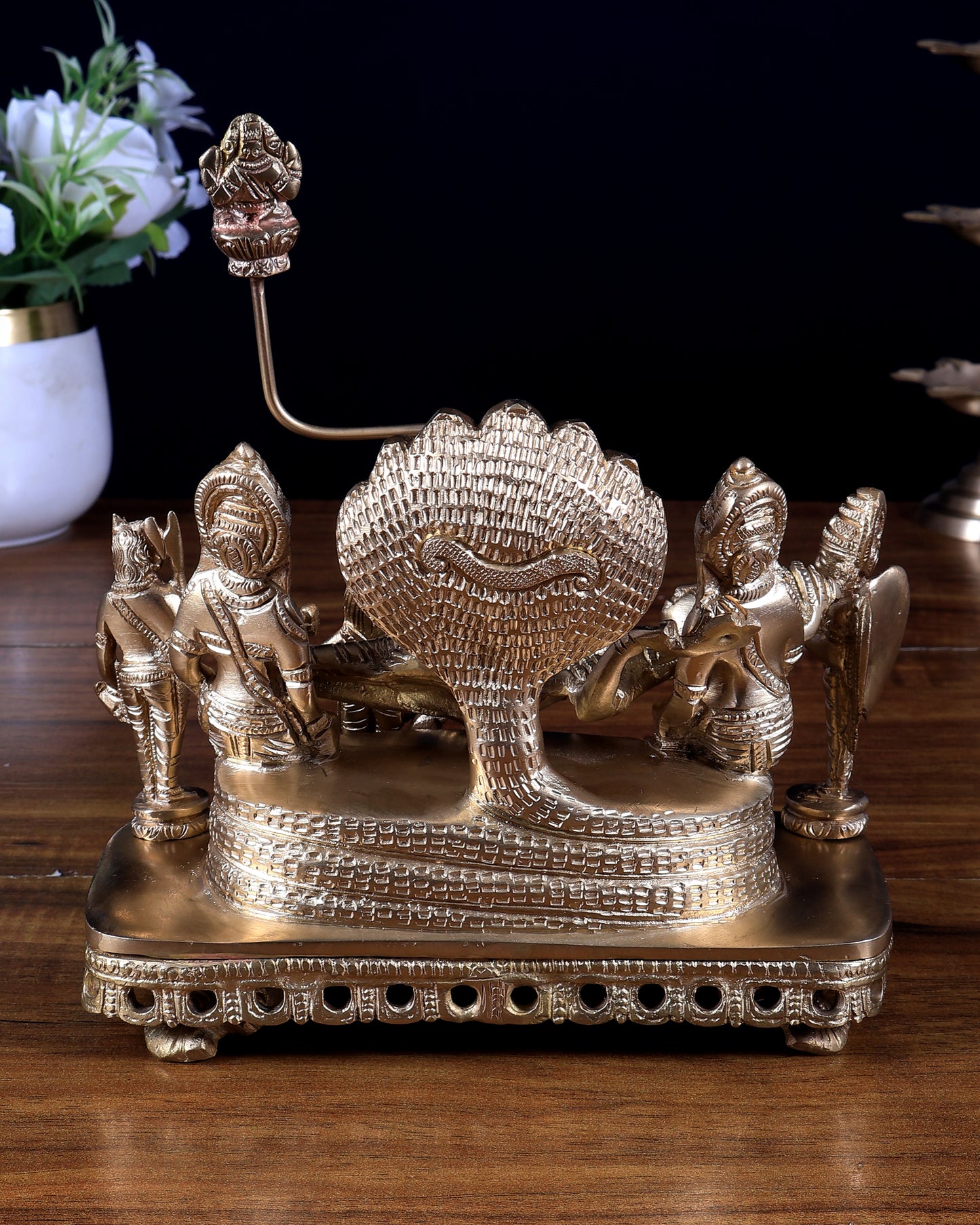 Premium Brass Vishnu Padmanabhan Swamy Idol – Intricately Carved | BudhShiv