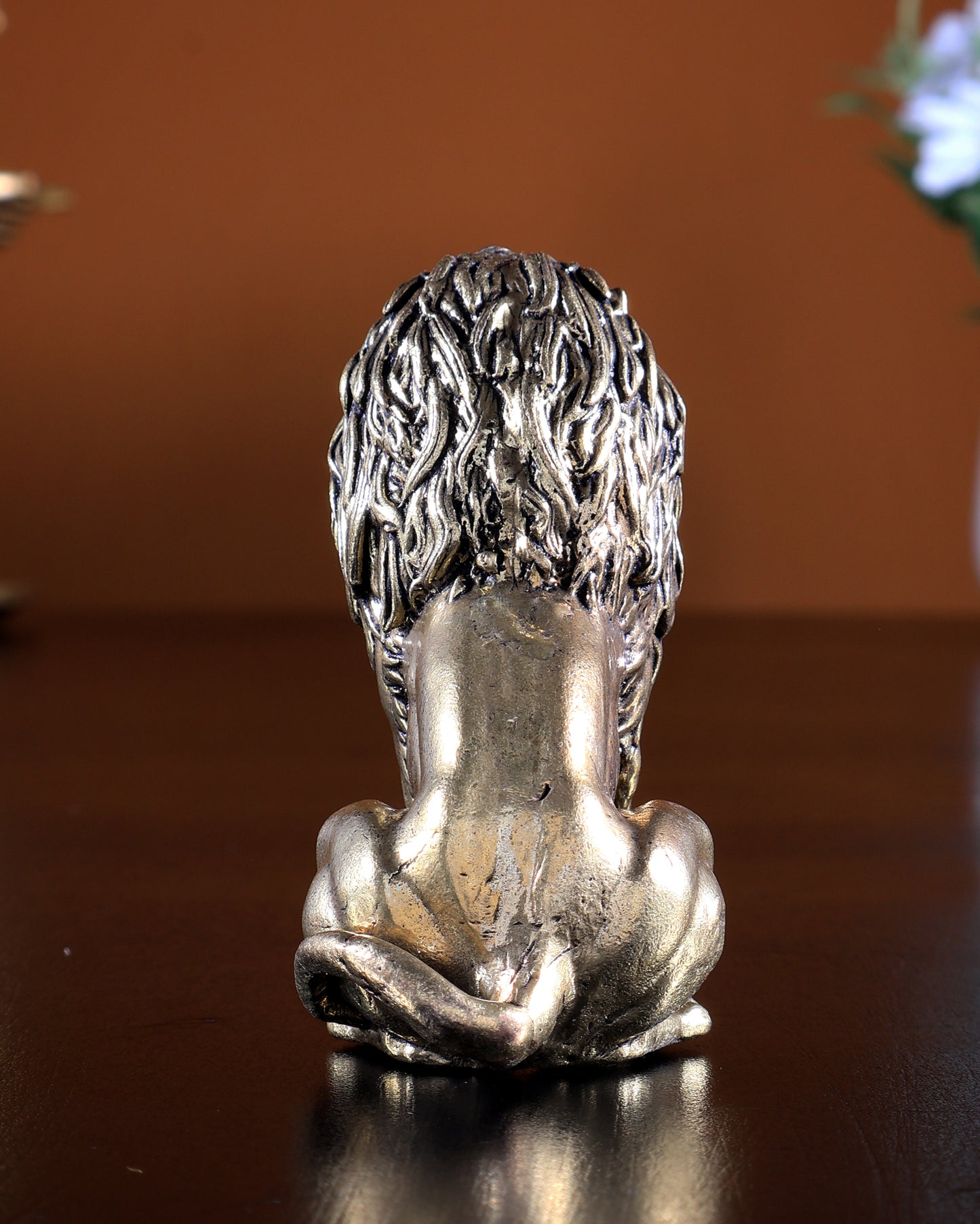 Brass Sitting Lion Mini Idol | Superfine 3 inch