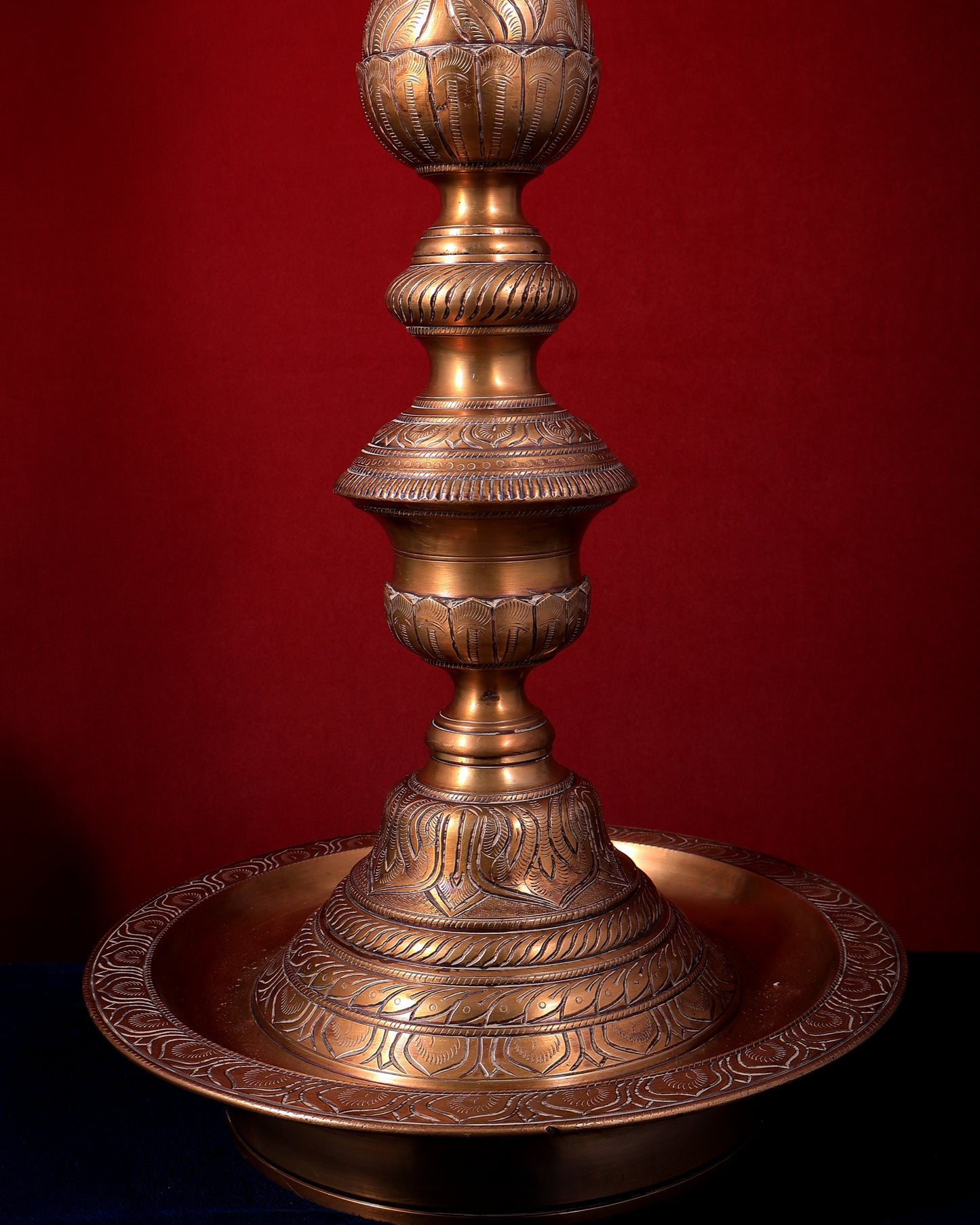 Vintage Brass Peacock Annam Pakshi Inauguration Oil Lamp (Samai / Diya) – Large & Rare 49 inch