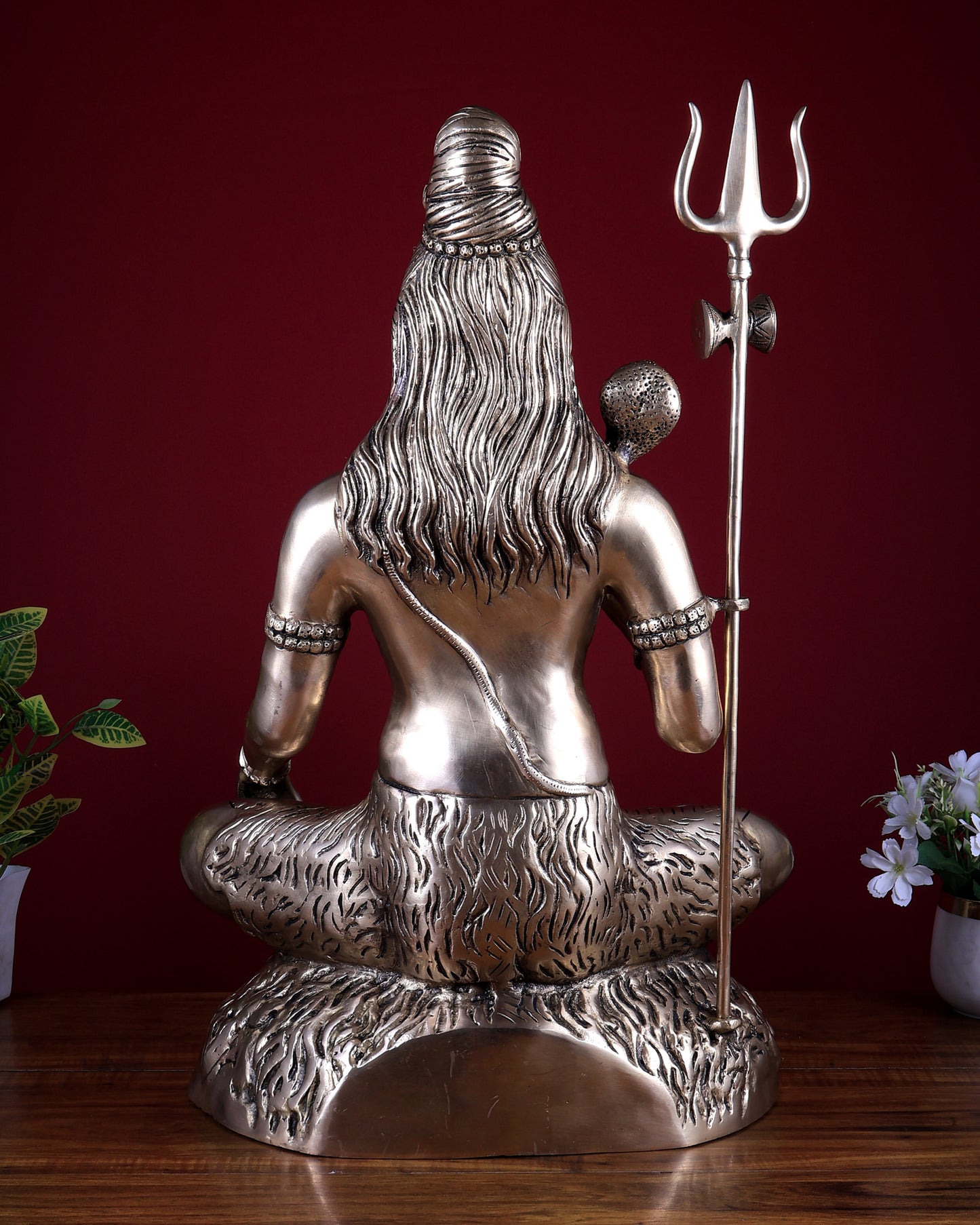 Pure Brass Lord Shiva Statue - 23" matte finish